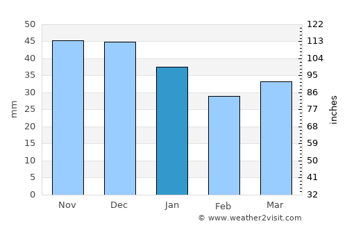 Nowe Warpno average rain in January
