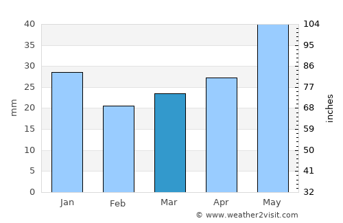 Noyabr'sk average rain in March