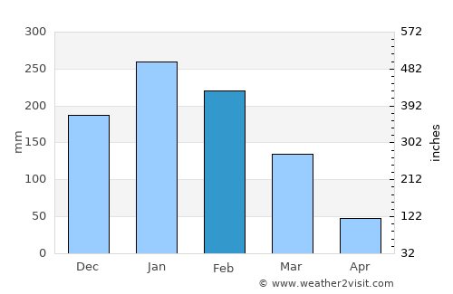 Ntcheu average rain in February