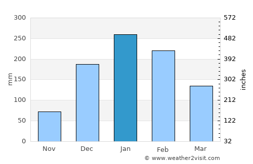 Ntcheu average rain in January