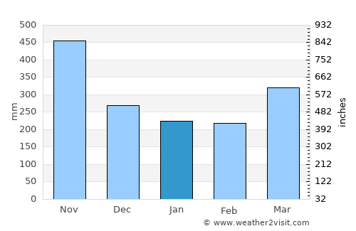 Ntoum average rain in January