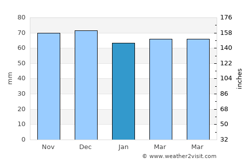 Nuenen average rain in January