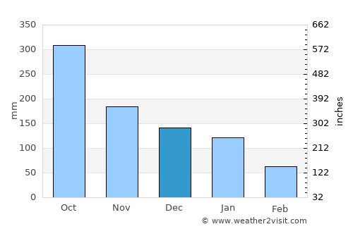Nuevo Amanecer average rain in December