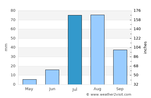 Nuevo Casas Grandes average rain in July