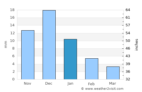 Nuevo Ideal average rain in January