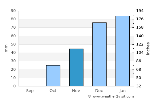 Nusaybin average rain in November