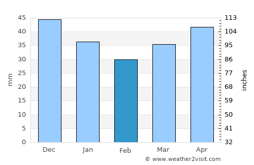 Nyasvizh average rain in February