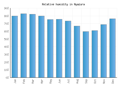 Nyazura relative humidity averages