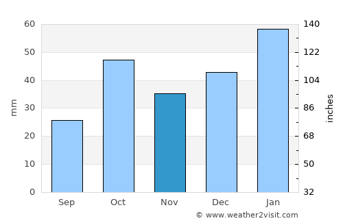 Nyngan average rain in November