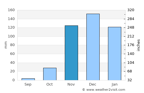 Nzega average rain in November