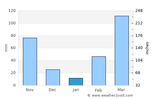 Nzérékoré average rain in January