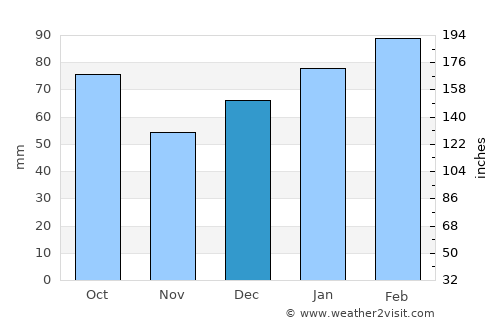 Ocala average rain in December