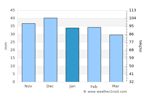 Ocniţa average rain in January