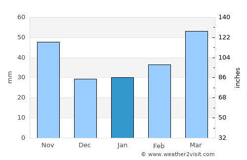 옥천군 average rain in January