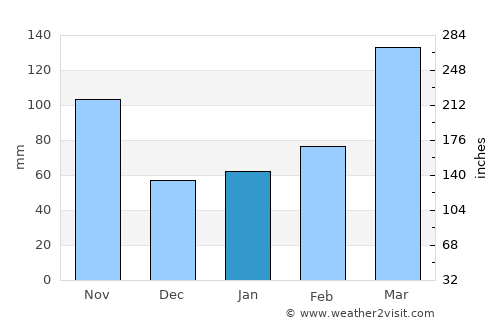 Ōiso average rain in January