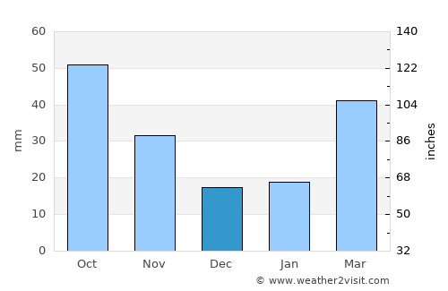 Olivia average rain in December
