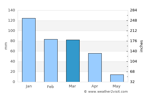 Orange Farm average rain in March