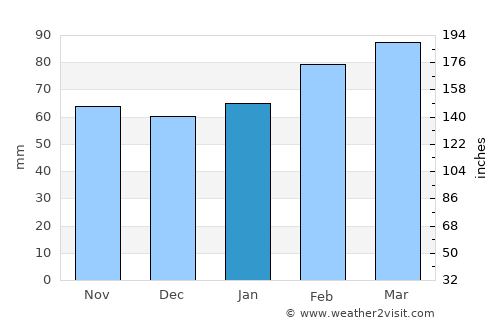 Ormond Beach average rain in January