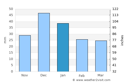 Osoyoos average rain in January