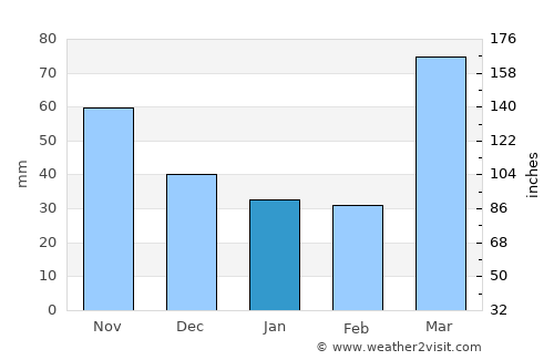 Ottawa average rain in January