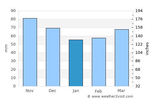 Owego average rain in January