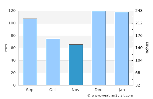 Ozark average rain in November