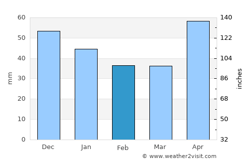Pachalum average rain in February