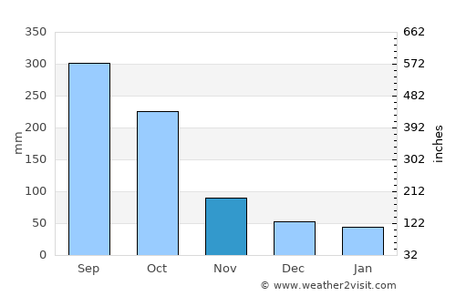 Pachalum average rain in November