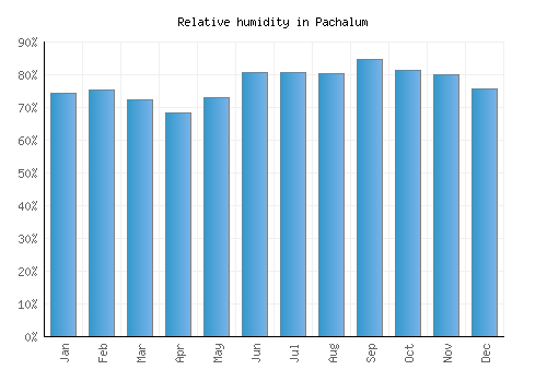 Pachalum relative humidity averages