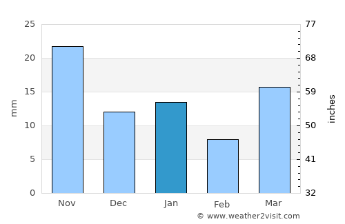 Pachuca de Soto average rain in January