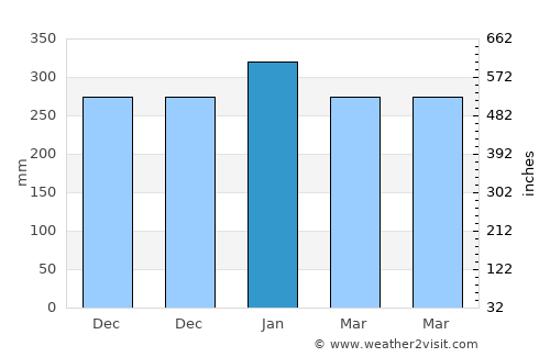 Pajung average rain in January