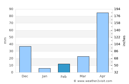 Palakkad average rain in February
