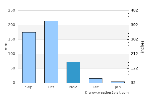 Pālakollu average rain in November