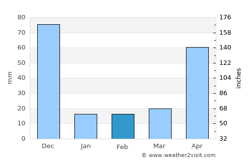 Pālamedu average rain in February