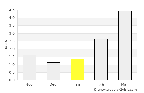 Palanga average rain in January