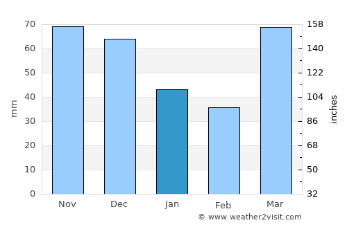 Palatine average rain in January