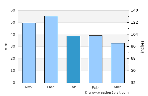 Paleu average rain in January