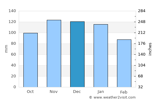 Paliseul average rain in December