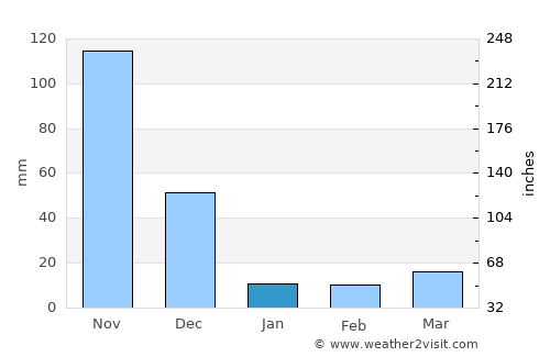 Palladam average rain in January