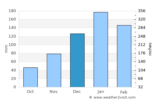 Palma Sola average rain in December