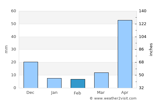 Palo Negro average rain in February