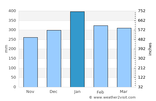 Pamulang average rain in January