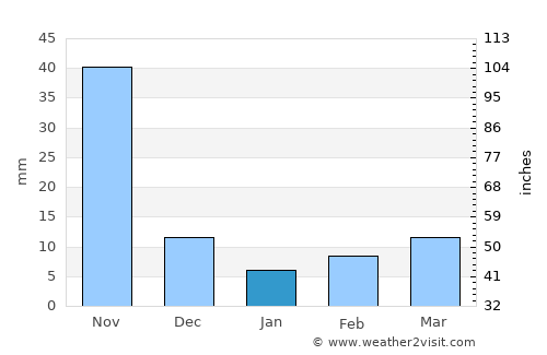Panajachel average rain in January