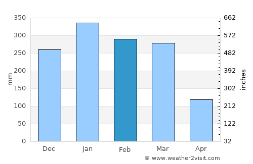 Panarukan average rain in February