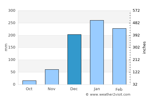 Panji average rain in December