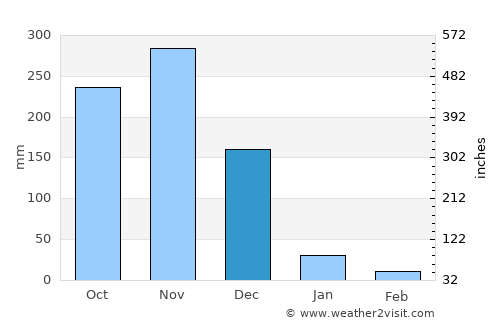 Panruti average rain in December