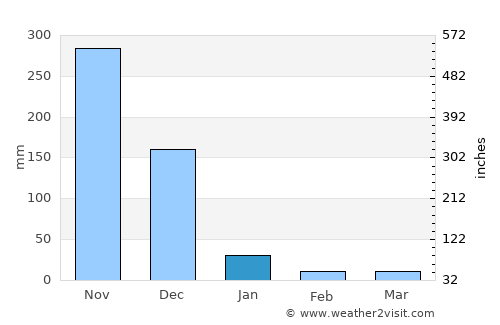 Panruti average rain in January