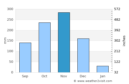 Panruti average rain in November