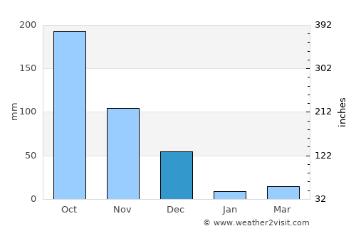 Pāpireddippatti average rain in December