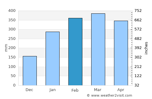 Paragominas average rain in February